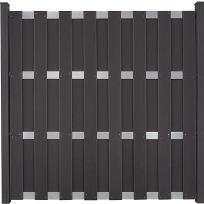 GroJa Bausatz EV1 Fertigzaun DIY ohne Pfosten 180 cm x 180 cm Anthrazit GroJa Bausatz EV1 Fertigzaun DIY ohne Pfosten 180 cm x 180 cm Anthrazit