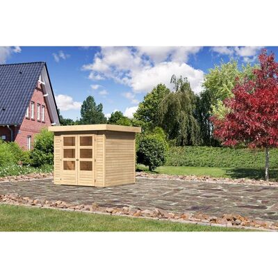 Karibu Holz-Gartenhaus Raala Natur Pultdach Unbehandelt 209 cm x 213 cm Karibu Holz-Gartenhaus Raala Natur Pultdach Unbehandelt 209 cm x 213 cm