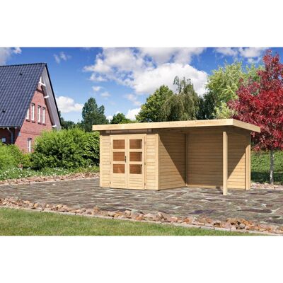Karibu Holz-Gartenhaus Kumla 2 Natur Pultdach Unbehandelt 244 cm x 204 cm Karibu Holz-Gartenhaus Kumla 2 Natur Pultdach Unbehandelt 244 cm x 204 cm