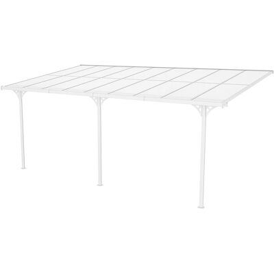 Westmann - 556x300x270cm Aluminium Terrassenüberdachung - Weiß Westmann - 556x300x270cm Aluminium Terrassenüberdachung - Weiß