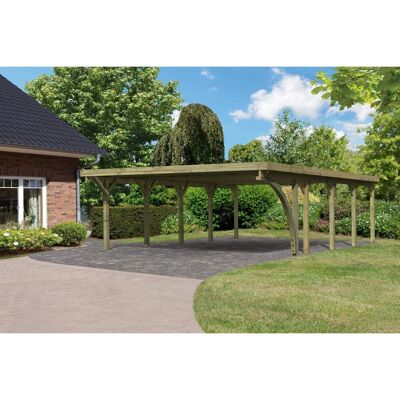 KARIBU Classic 3 Doppelcarport mit Einfahrtsbogen - Carport KARIBU Classic 3 Doppelcarport mit Einfahrtsbogen - Carport