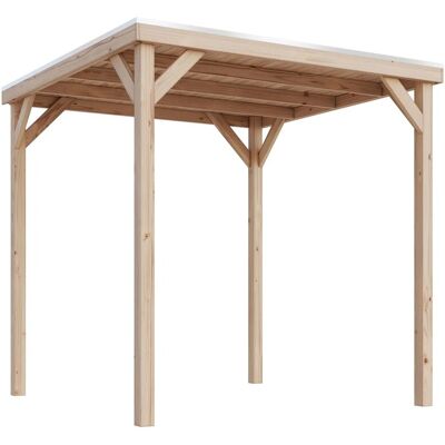 Karibu Pavillon Kvadrat 243 cm x 231 cm x 231 cm Natur Karibu Pavillon Kvadrat 243 cm x 231 cm x 231 cm Natur