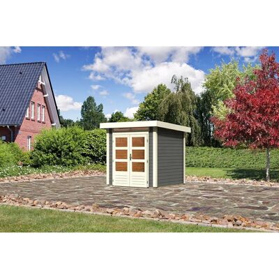 Karibu Holz-Gartenhaus Kumla 1 Terragrau Pultdach Lackiert 200 cm x 200 cm Karibu Holz-Gartenhaus Kumla 1 Terragrau Pultdach Lackiert 200 cm x 200 cm