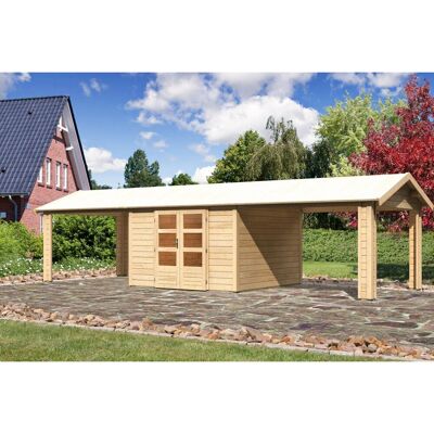 Karibu Holz-Gartenhaus Timra Naturbelassen Satteldach 300 cm x 300 cm Karibu Holz-Gartenhaus Timra Naturbelassen Satteldach 300 cm x 300 cm