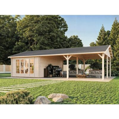 Palmako Gartenhaus Irene 956 x 550 cm Lackiert Hellgrau-Anthrazit FSC® Palmako Gartenhaus Irene 956 x 550 cm Lackiert Hellgrau-Anthrazit FSC®