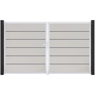 GroJa Tor 2-flg. Basicline Premium Weiß Rahmen EV1 306 cm x 180 cm DIN Links GroJa Tor 2-flg. Basicline Premium Weiß Rahmen EV1 306 cm x 180 cm DIN Links