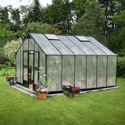 Juliana Gärtner Gewächshaus - Stoßfestes Polycarbonat - Anthrazit/Schwarz - 16,2 m² Juliana Gärtner Gewächshaus - Stoßfestes Polycarbonat - Anthrazit/Schwarz - 16,2 m²