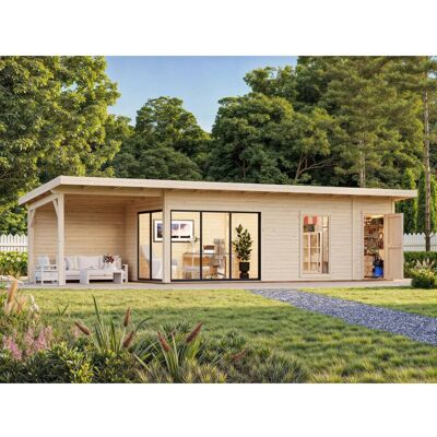 Palmako Holz-Gartenhaus Andrea Slide Plus Pultdach Unbehandelt Palmako Holz-Gartenhaus Andrea Slide Plus Pultdach Unbehandelt