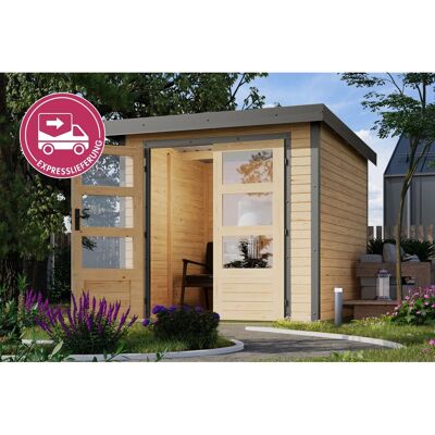 Karibu Holz-Gartenhaus Gartenhaus Pultdach Unbehandelt 209 cm x 213 cm 4,47 m² Karibu Holz-Gartenhaus Gartenhaus Pultdach Unbehandelt 209 cm x 213 cm 4,47 m²
