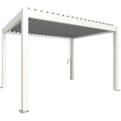 Biohort Pergola 4 m x 3 m Weiß/Silber-Metallic Biohort Pergola 4 m x 3 m Weiß/Silber-Metallic
