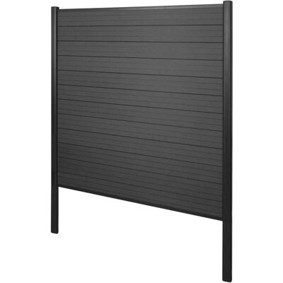 MCW WPC-Sichtschutz Savoie Windschutz Zaun Alu-Pfosten Zum Einbetonieren - Basiselement 190cm Anthra MCW WPC-Sichtschutz Savoie Windschutz Zaun Alu-Pfosten Zum Einbetonieren - Basiselement 190cm Anthra