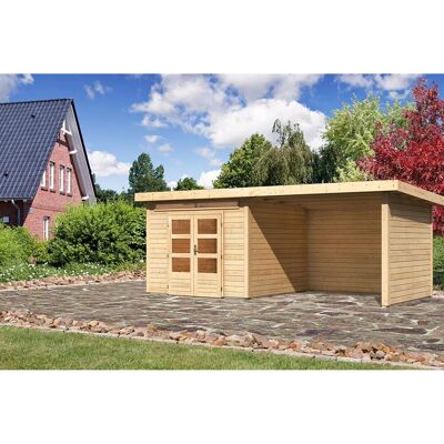 Karibu Holz-Gartenhaus Kumla 6 Natur Pultdach Unbehandelt 270 cm x 270 cm Karibu Holz-Gartenhaus Kumla 6 Natur Pultdach Unbehandelt 270 cm x 270 cm