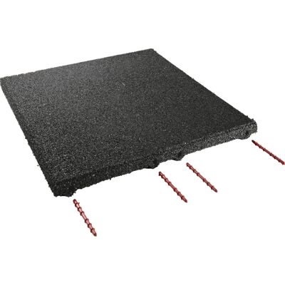 Fallschutzplatte/ElastikmatteSchwarz 50 cm x 50 cm x 3 cm Fallschutzplatte/ElastikmatteSchwarz 50 cm x 50 cm x 3 cm