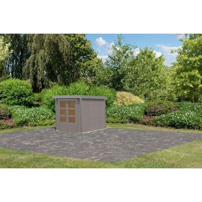 Karibu Gartenhaus Diego D Wassergrau/Graualuminium 208,5 x 209 x 213 cm Karibu Gartenhaus Diego D Wassergrau/Graualuminium 208,5 x 209 x 213 cm