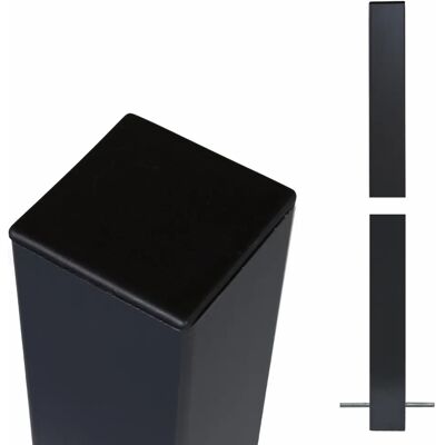 Plus Zaunpfosten Stahl Grauschwarz pulverbeschichtet. 8 cm x 8 cm x 186 cm Plus Zaunpfosten Stahl Grauschwarz pulverbeschichtet. 8 cm x 8 cm x 186 cm