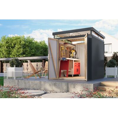 Karibu Metallgerätehaus Argos 2 Anthrazit Karibu Metallgerätehaus Argos 2 Anthrazit