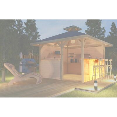 Weka Holzbau Yoko Gartenpavillon Bausatz - 28mm - Natur - 285cm Weka Holzbau Yoko Gartenpavillon Bausatz - 28mm - Natur - 285cm
