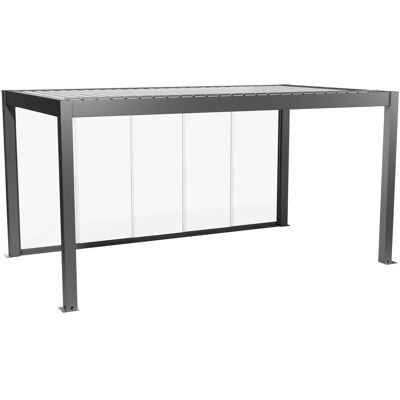 Biohort Glasschiebewand Klarglas 5 m Quarzgrau-Metallic Biohort Glasschiebewand Klarglas 5 m Quarzgrau-Metallic