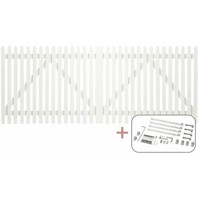 Plus Holz Doppeltor Skagen Lux Nadelholz Weiß 300 cm x 120 cm Plus Holz Doppeltor Skagen Lux Nadelholz Weiß 300 cm x 120 cm