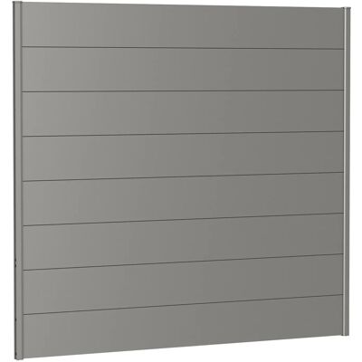 BIOHORT Silber Sichtschutz - Stahlpaneele, 182cm x 194cm BIOHORT Silber Sichtschutz - Stahlpaneele, 182cm x 194cm