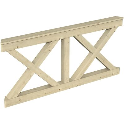 Skan Holz Brüstung Andreaskreuz 180 x 84 cm Fichte Natur Skan Holz Brüstung Andreaskreuz 180 x 84 cm Fichte Natur