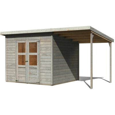 Karibu Gartenhaus Vellinge 6 m. Anbaudach Vorvergraut 219 x 238 x 240 cm Karibu Gartenhaus Vellinge 6 m. Anbaudach Vorvergraut 219 x 238 x 240 cm