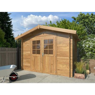 Palmako Valentine Blockbohlenhaus - 28mm - Braun - Gartenhaus Palmako Valentine Blockbohlenhaus - 28mm - Braun - Gartenhaus