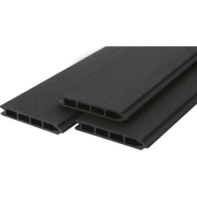 WPC Zaunpaneele 3 Stück 177 cm x 15 cm x 2,1 cm Anthrazit WPC Zaunpaneele 3 Stück 177 cm x 15 cm x 2,1 cm Anthrazit