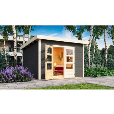Karibu Holz-Gartenhaus Karlskoga 3 Terragrau Pultdach Lackiert 305 cm x 305 cm Karibu Holz-Gartenhaus Karlskoga 3 Terragrau Pultdach Lackiert 305 cm x 305 cm
