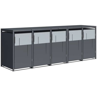 Westmann Mülltonnenbox Tonus 5 Anthrazit 80 cm x 330 cm x 116 cm Westmann Mülltonnenbox Tonus 5 Anthrazit 80 cm x 330 cm x 116 cm