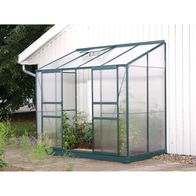 Vitavia Anlehn-Gewächshaus Ida 3300 mit 4 mm HKP 3,3 m² Grün Vitavia Anlehn-Gewächshaus Ida 3300 mit 4 mm HKP 3,3 m² Grün