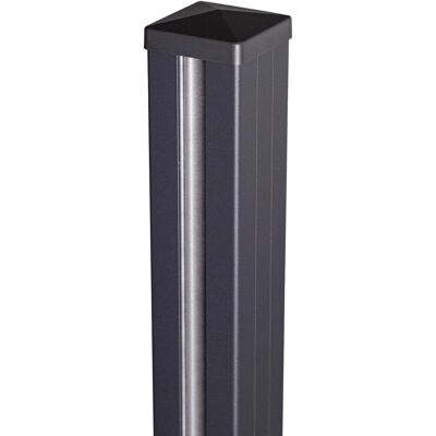GroJa Alu-Steckzaunpfosten Lumino mit Pfostenkappe 300 x 9 x 9 cm Anthrazit GroJa Alu-Steckzaunpfosten Lumino mit Pfostenkappe 300 x 9 x 9 cm Anthrazit