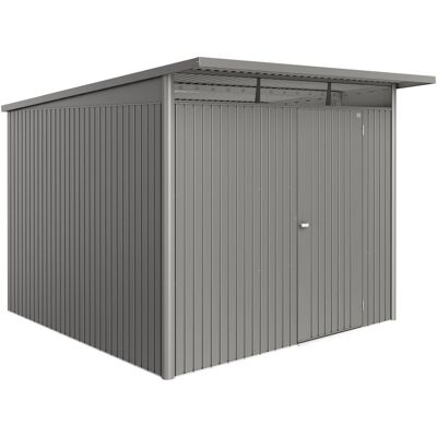 Biohort Metall-Gerätehaus AvantGarde ECO A7 Quarzgrau-Metallic Standardtür Biohort Metall-Gerätehaus AvantGarde ECO A7 Quarzgrau-Metallic Standardtür