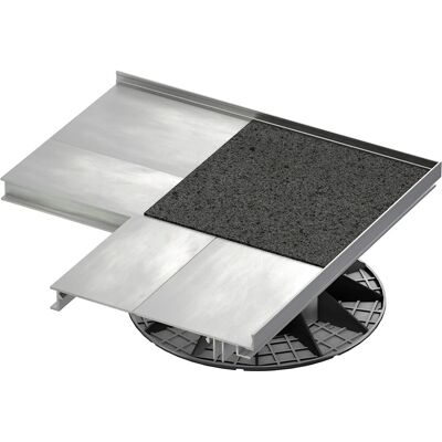 GS Terrassen Aluminium Randhalter Außenecke Plattenverlegung Stellfußh. 27-40 mm GS Terrassen Aluminium Randhalter Außenecke Plattenverlegung Stellfußh. 27-40 mm