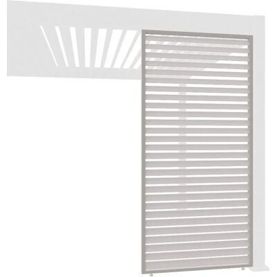 Weide Horizontale Lamellenwand für Weide Pergola, aus Aluminium, Ivory Sand Weide Horizontale Lamellenwand für Weide Pergola, aus Aluminium, Ivory Sand