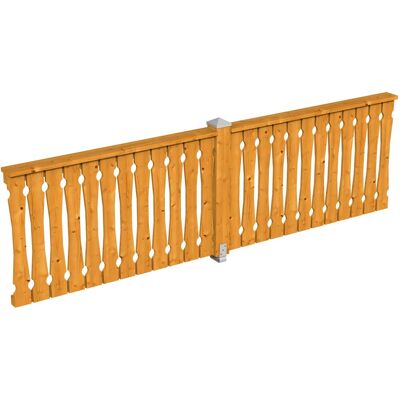 SKANHOLZ Nordic Fichte Balkonbrüstung - Geländer, 96cm x 335cm - Außen SKANHOLZ Nordic Fichte Balkonbrüstung - Geländer, 96cm x 335cm - Außen