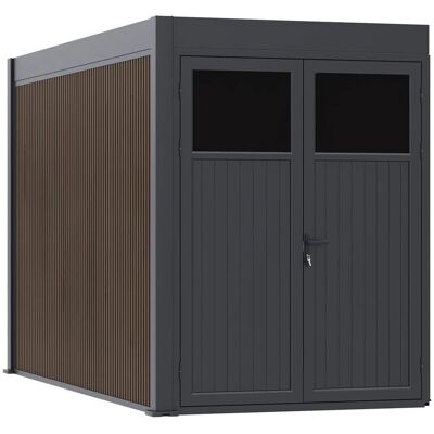Weide Aluminium Wpc Anbau-Gartenhaus 4.0 X 2.0 Meter Anthrazit/Teak Weide Aluminium Wpc Anbau-Gartenhaus 4.0 X 2.0 Meter Anthrazit/Teak