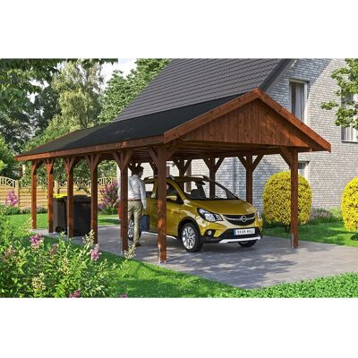 SKANHOLZ Wallgau Carport - 430x900cm, 326cm Höhe, braun SKANHOLZ Wallgau Carport - 430x900cm, 326cm Höhe, braun
