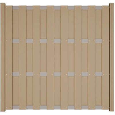 GroJa Fertigzaun mit Alu-Querriegeln ohne Pfosten 180 cm x 180 cm Sand GroJa Fertigzaun mit Alu-Querriegeln ohne Pfosten 180 cm x 180 cm Sand