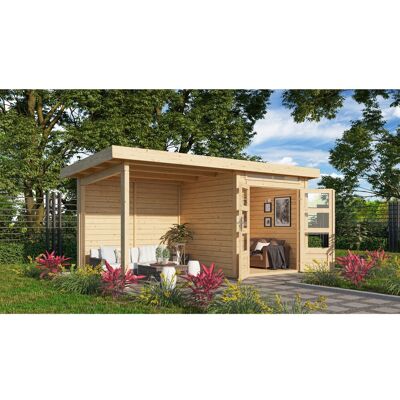 Karibu Holz-Gartenhaus Kumla 1 Natur Pultdach Unbehandelt 200 cm x 200 cm Karibu Holz-Gartenhaus Kumla 1 Natur Pultdach Unbehandelt 200 cm x 200 cm
