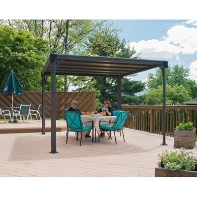 Palram - Canopia Milano 3.1 x 3.1 GartenPavillon Anthrazit inkl. LED Set Palram - Canopia Milano 3.1 x 3.1 GartenPavillon Anthrazit inkl. LED Set