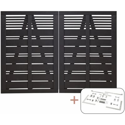 Plus Holz Doppeltor Silence Nadelholz Schwarz 200 cm x 140 cm Plus Holz Doppeltor Silence Nadelholz Schwarz 200 cm x 140 cm