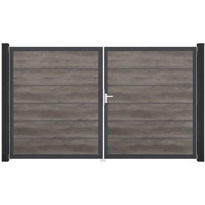 GroJa Tor 2-flg. Basicline Premium Monument Oak Rahmen 306 x 180 cm DIN Rechts GroJa Tor 2-flg. Basicline Premium Monument Oak Rahmen 306 x 180 cm DIN Rechts