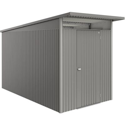 Biohort Metall-Gerätehaus AvantGarde ECO A4 Quarzgrau-Metallic Standardtür Biohort Metall-Gerätehaus AvantGarde ECO A4 Quarzgrau-Metallic Standardtür