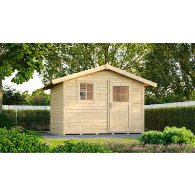 WEKA 123 Gartenhaus - Holz, Beige, Satteldach - Gartenhaus WEKA 123 Gartenhaus - Holz, Beige, Satteldach - Gartenhaus