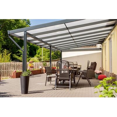 Gutta Terrassendach Prem. Anthrazit Stegpl. PC Streifen Weiß 8.125 mm x 5.060 mm Gutta Terrassendach Prem. Anthrazit Stegpl. PC Streifen Weiß 8.125 mm x 5.060 mm