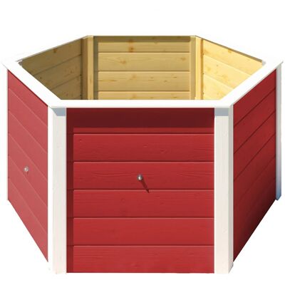 Weka 6-Eck Hochbeet - 143x143x68,5cm - Langlebige Holzpflanzgefäß Weka 6-Eck Hochbeet - 143x143x68,5cm - Langlebige Holzpflanzgefäß