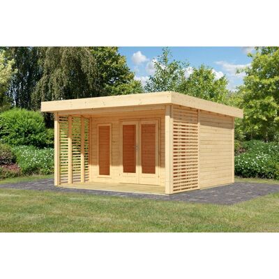 Karibu Gartenhaus Janela m. Dachbegrünung Naturbelassen 238 x 393 x 393 cm Karibu Gartenhaus Janela m. Dachbegrünung Naturbelassen 238 x 393 x 393 cm