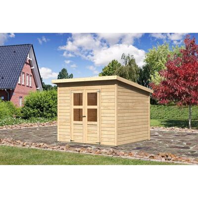 Karibu Holz-Gartenhaus Vellinge Natur Unbehandelt 238 cm x 240 cm Karibu Holz-Gartenhaus Vellinge Natur Unbehandelt 238 cm x 240 cm