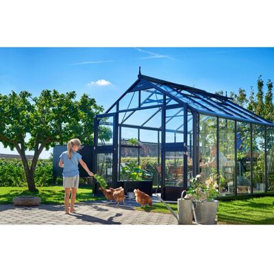 Juliana Premium Gewächshaus - 10,9 m², Sicherheitsglas, Anthrazit Juliana Premium Gewächshaus - 10,9 m², Sicherheitsglas, Anthrazit